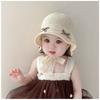 Beach Baby Straw Hat Bow Children Panama Caps Korean Lace Straw Hat  for Kids