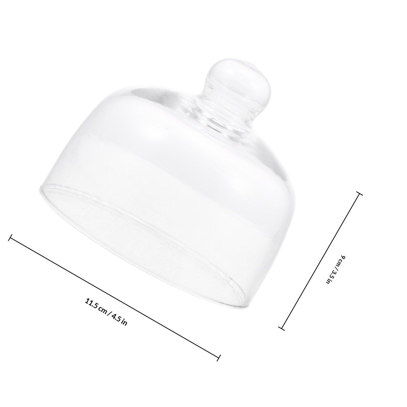 Cake Glass Cover Transparent Food Cover Thick Stable Dustproof Display Protector Party Food Preservation Fresh-Keeping Holder
