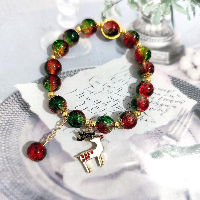 

Красочный кулон в виде орхидеи лотоса, браслет из бусин для женщин: Летние украшения дружбы