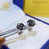 Iced Out Man 1CT 2CT 3CT Round VVS1 Moissanite Hip Hop Stud Earrings Pass Diamond Tester 925 Silver Moissanite Earrings
