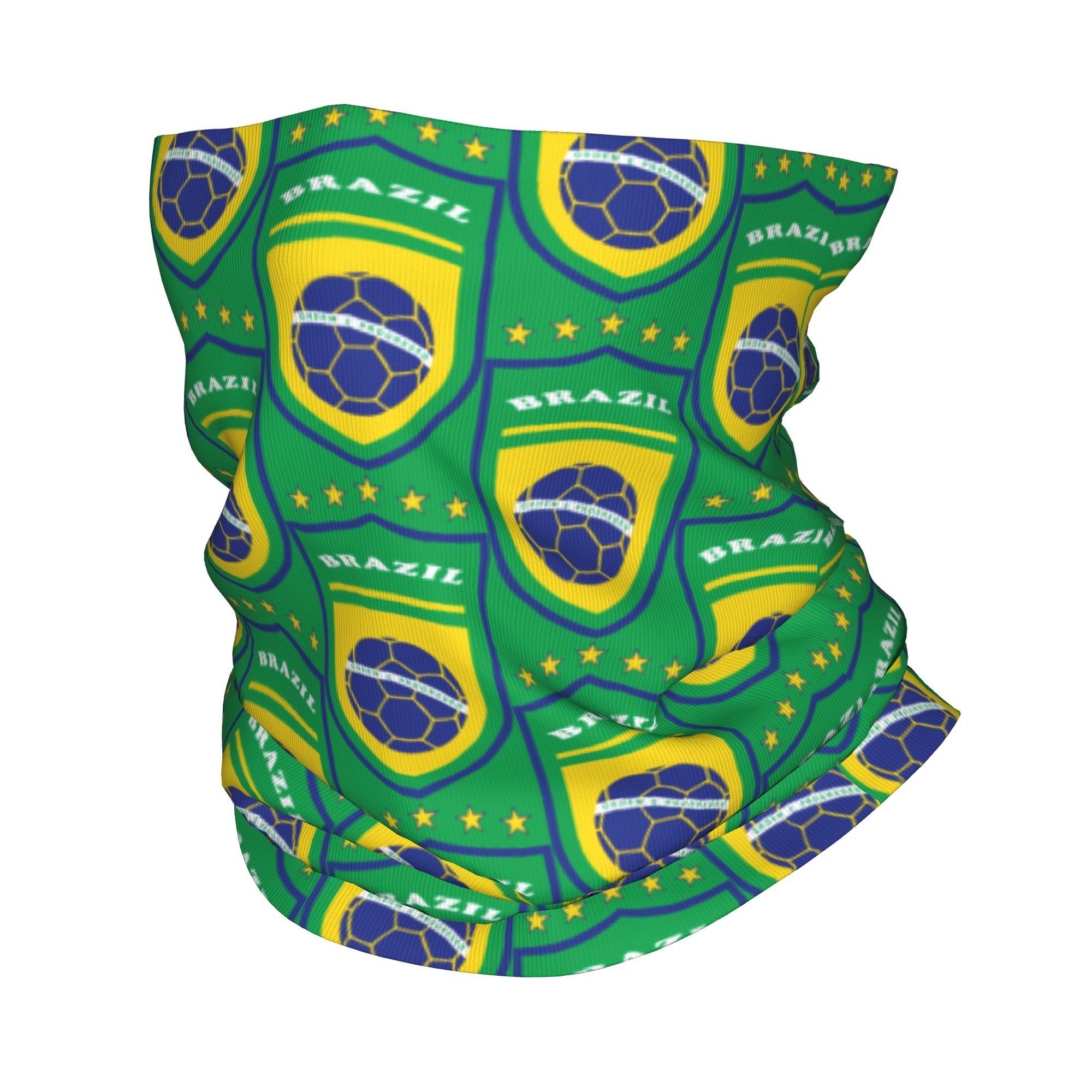 

Custom Brazil Flag Bandana Neck Warmer Men Women Winter Ski Tube Scarf Gaiter Face Cover