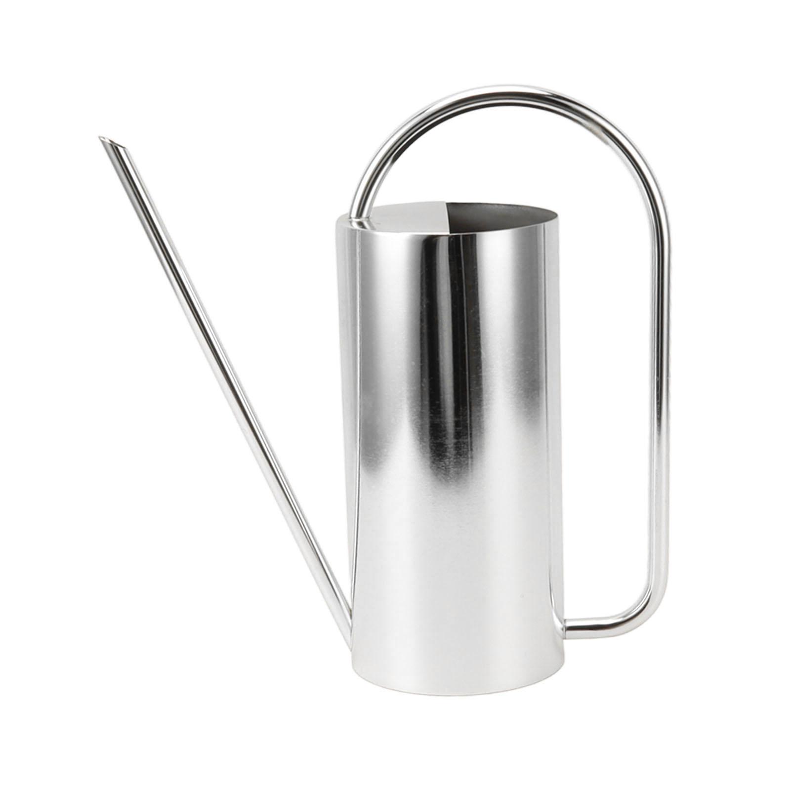 

Plants Watering Can Long Spout 1500ml Large Capacity Watering Kettle Stainless Steel Pot Gardening Supplies серебряный