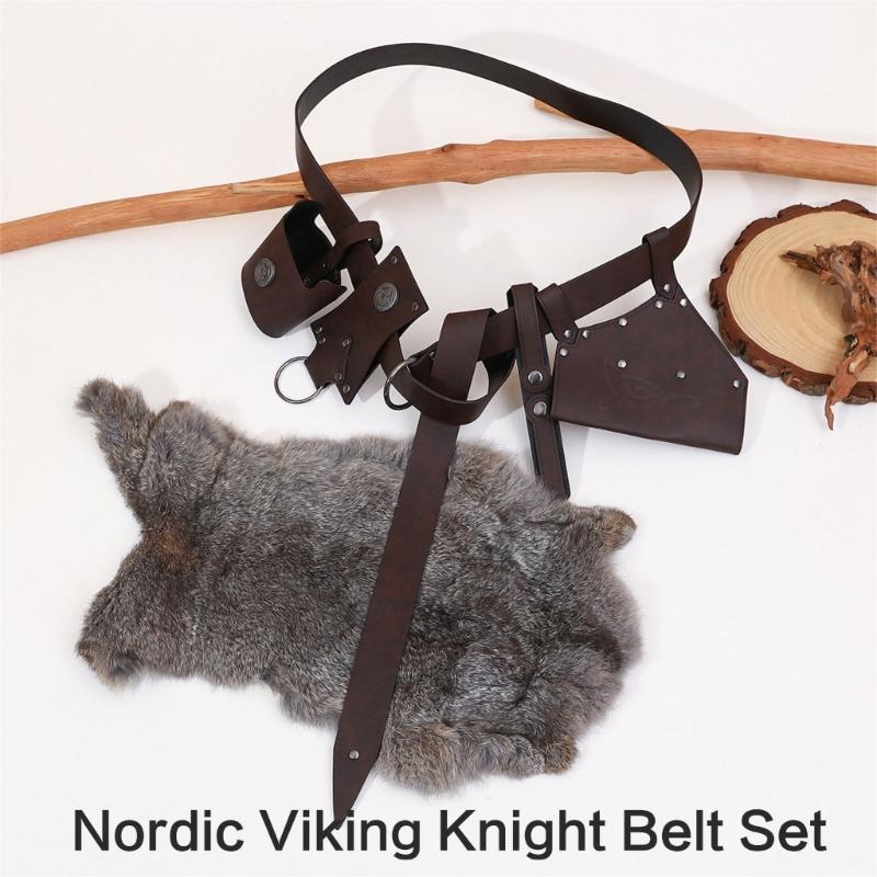 5 Piece Medieval Belt Set Costume Accessory For Role Play Cosplay