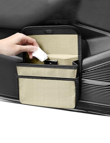 

anianko Автомобильный мусорный бак, Большая вместимость, Маленький, Подвесной тип, Экономия места, Карман на спинке сиденья, Хранение мелких предметов, Хранение автомобильных бутылок, Вмещает 1 пакет для мусора