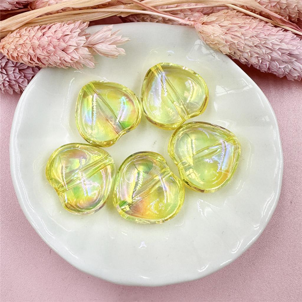 10Pcs 20*19mm For Bracelet Necklace Making Key Chain Peach Heart DIY Jewelry Accessories Acrylic Loose Beads Fashion