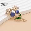 Daily Wear Brooch 1/2Pcs Vintage Pineapple with Faux Pearl, Enamel Fruit Shape Jewelry Alloy Pin, Dainty Accessory for Coats Scarves Dresses