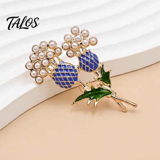 Daily Wear Brooch 1/2Pcs Vintage Pineapple with Faux Pearl, Enamel Fruit Shape Jewelry Alloy Pin, Dainty Accessory for Coats Scarves Dresses