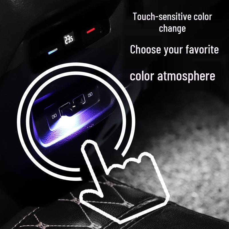 Многорежимный RGB светодиодный ambient-светильник для салона автомобиля, мини-светильник с питанием от USB