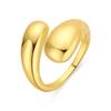 Ring - LUXENTER - Oth - 18-carat Yellow Gold Finish - Turquoise - Diameter 17 Mm