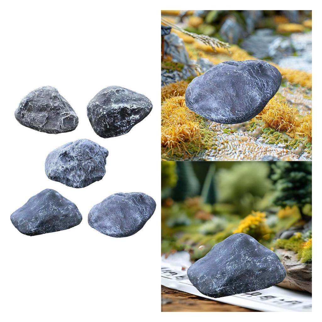 Landscape Rock Faux Stone Sculpture Fake Rock Landscaping Decor for Garden Photo Prop