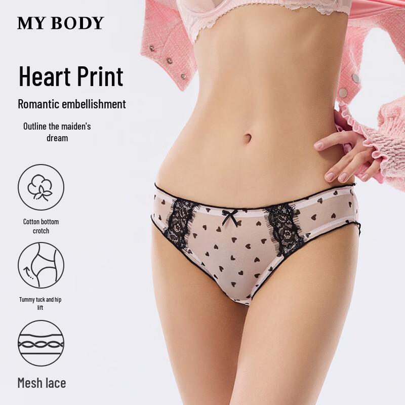 mybody Women's Sweet Mesh Thong Underwear