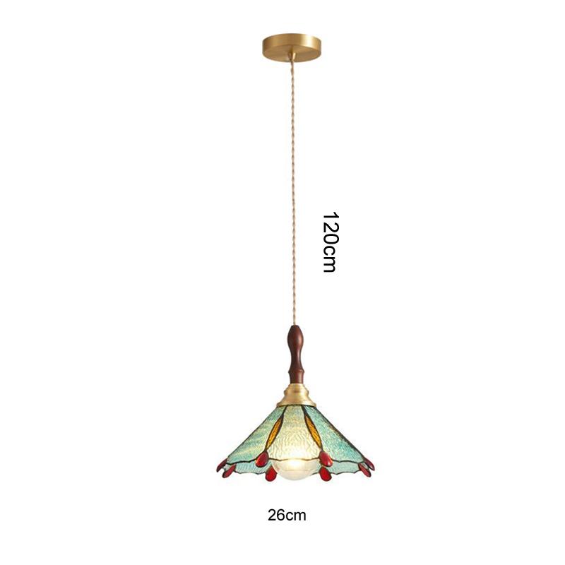 Tiffany Pendant Lights Vintage Stained Glass Led Hanging Lamp for Living Room Home Decor Bedroom Retro Bar Suspension Luminaire