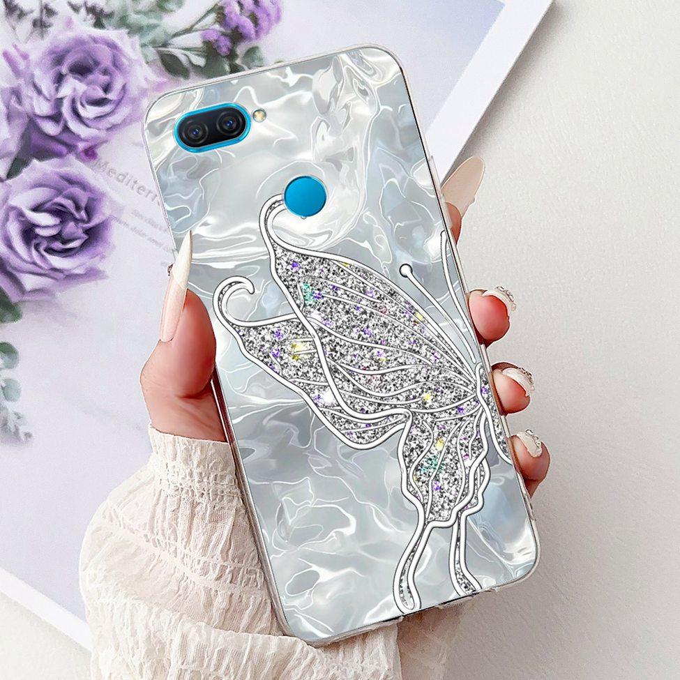 Clear For Oppo A12 CPH2077 CPH2083 Cover For Oppo A12 Case Luxury Butterfly Love Fashion Flowers Cool Lion Cute Painted