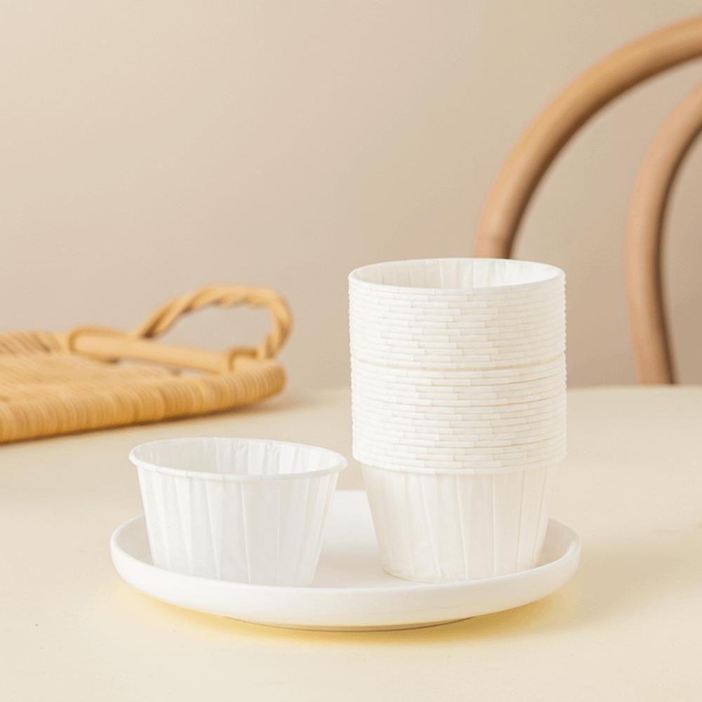 Heat Resistant Disposable Cupcake Cups Greaseproof Glossy Surface Baking Paper Mold No Lid Non-Stick Muffin Cups Home Kitchen