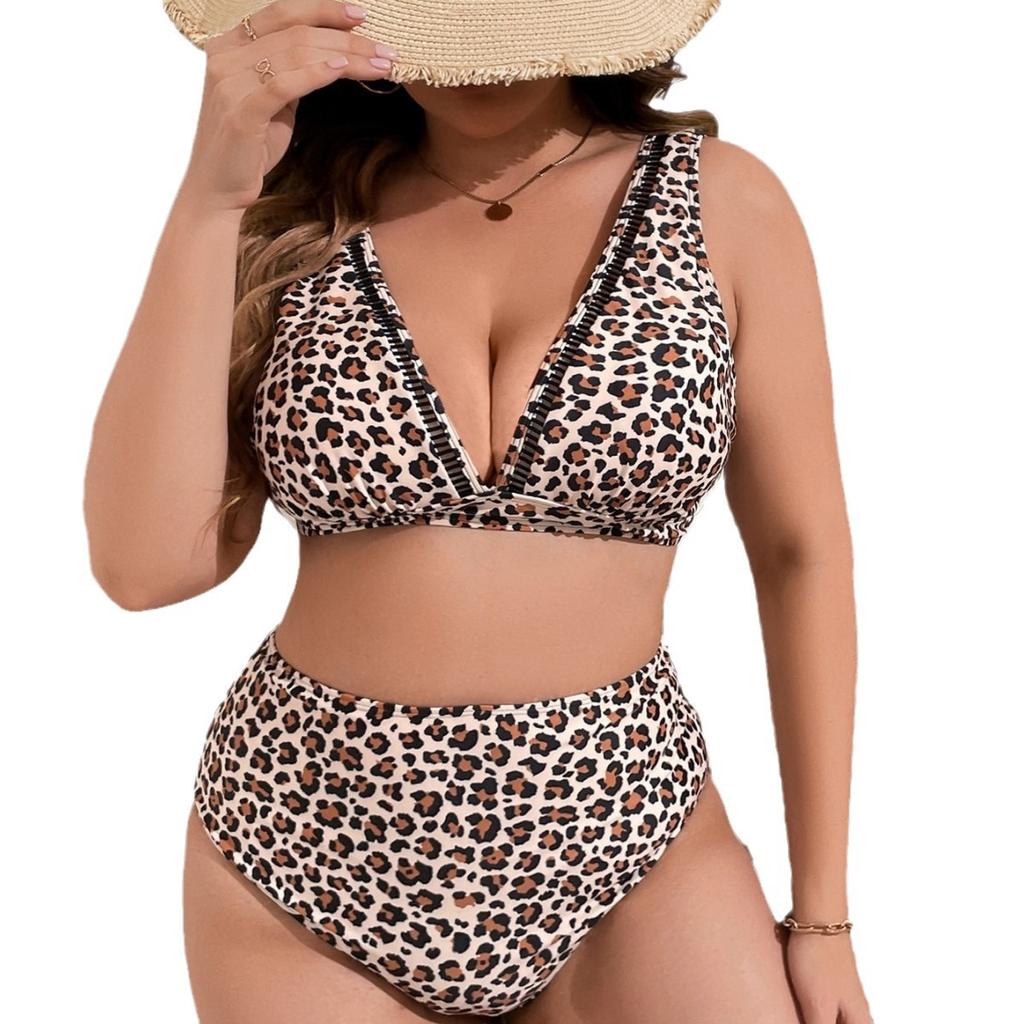 Bikini New Sexy Set Split Swimsuit Barevné velké plavky s potiskem