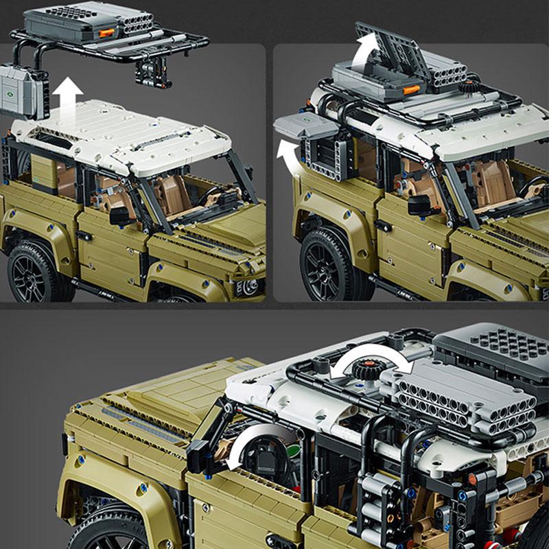 High Tech Car Series Supercar Land Rover Guardian Off Road Vehicle Model Building Blocks Bricks Toys for Kids