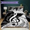 Art Music G Pattern Bedding Uilt Set Uilt Cover Pillowcase Home Decoration Birthday Gift (1 * Duvet Cover + 2 * Pillowcase Without Core)