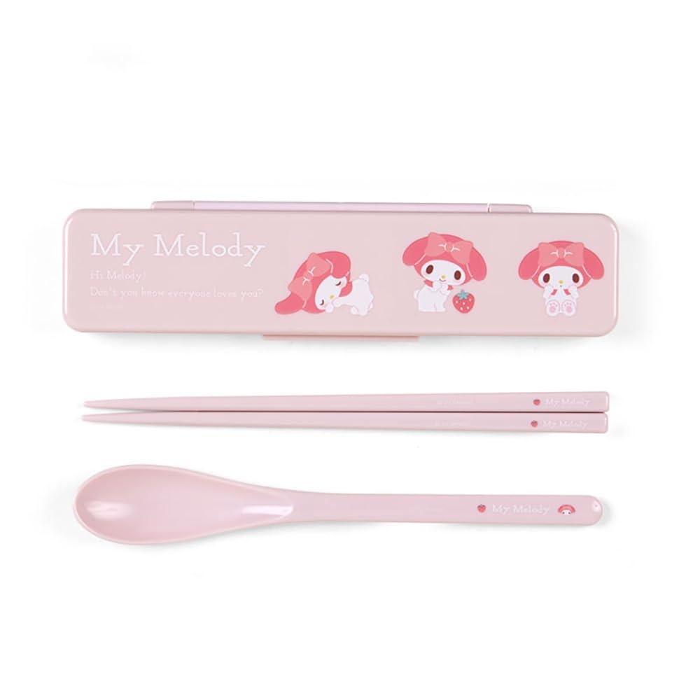 

Sanrio (SANRIO) Chopsticks and Spoon Set My Melody 1.8 x 18.8 4.7cm New Life Lunch Goods Character 294071