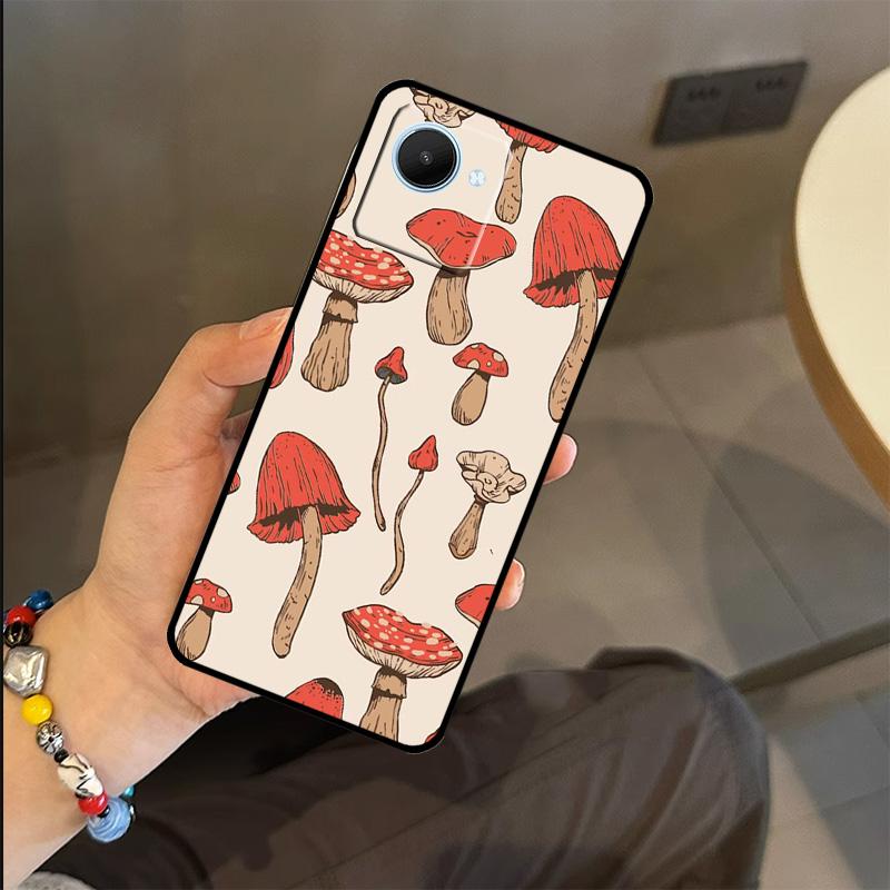 Mushroom Pattern Case For Realme C63 C61 C55 C51 C53 C25 C65 C67 C71 C75 GT6 GT7 Pro 11 12 13 14 15 Pro Plus