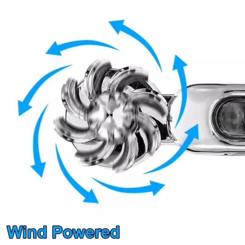 Rüzgar Enerjili Araba LED Gündüz Farları Yaratıcı Otomatik Yardımcı Aydınlatma Döner Fan Lambası Otomobil Gündüz Farları