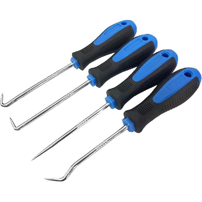 ROTATION Precision Hook and Pick Set for Automotive | 4-Piece Hand Tools синий