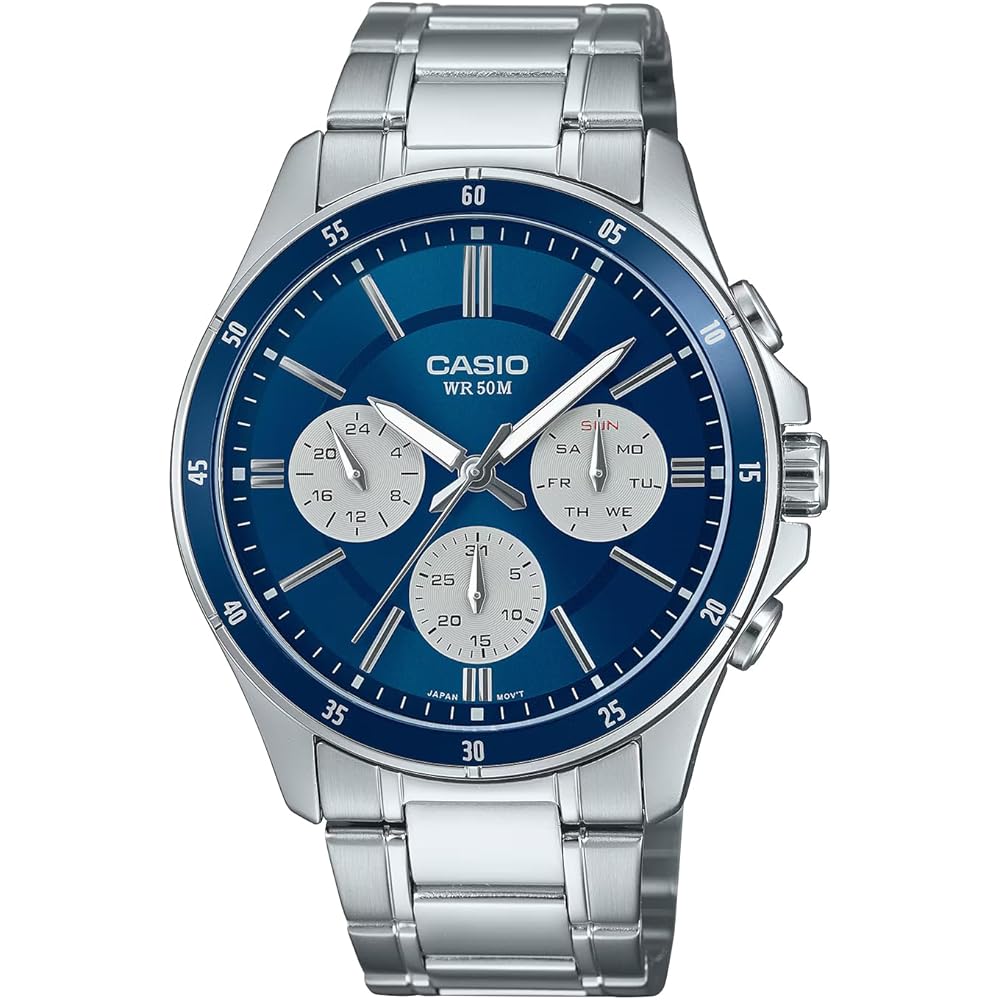 

Casio Standard Quartz Men s Watch MTP-1374D-2A3V Multi-Axis 24-Hour Display Blue Overseas Model