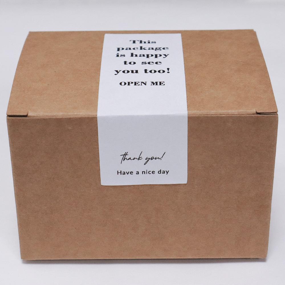 100Pcsroll This Package Is Happy To See You Too Stickers Small Business Gift Box Packaging Decor Thank You Sticker Seal Labels