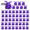 Small Candy Containers for Halloween Party 48 Pcs Bags, Kids Trick or Treat Goodie Cute Rabbit Cartoon Goody Bags Holiday Ear Plastic Gift Cookie,