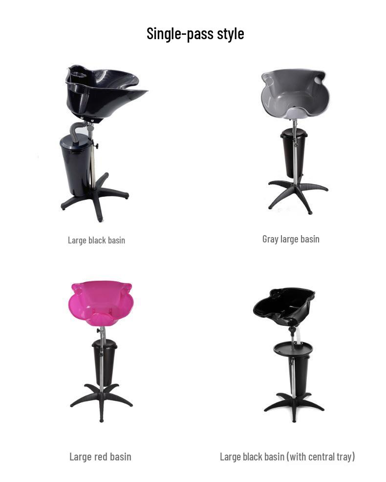 Portable Adjustable Hair Washing Basin with Water Bucket for Salons