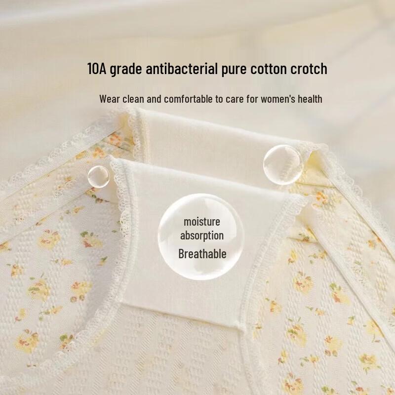 Beijirong Women's Pure Cotton Antibacterial Briefs
