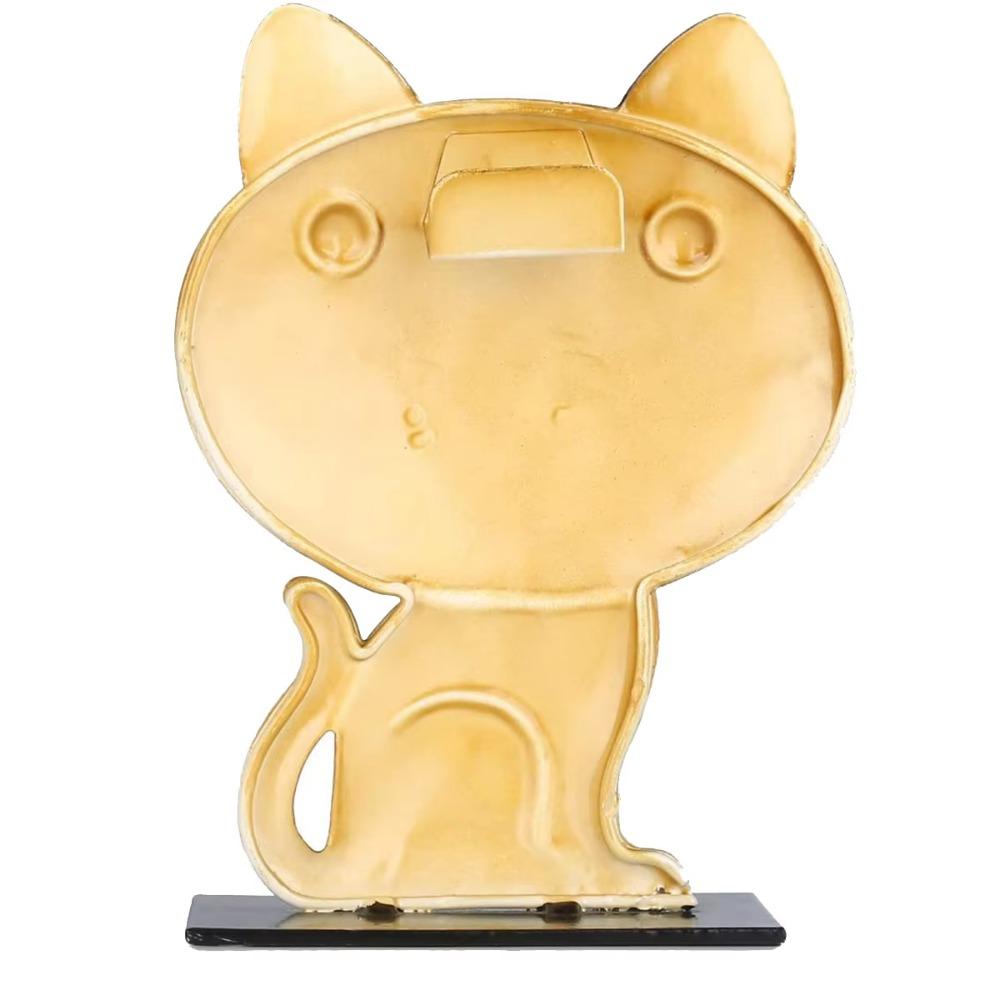 Eisenkunst Katze Aufbewahrungsregal Bemaltes Tier Ausstellungsregal Lustiger Katze Brillenhalter Wohnzimmer