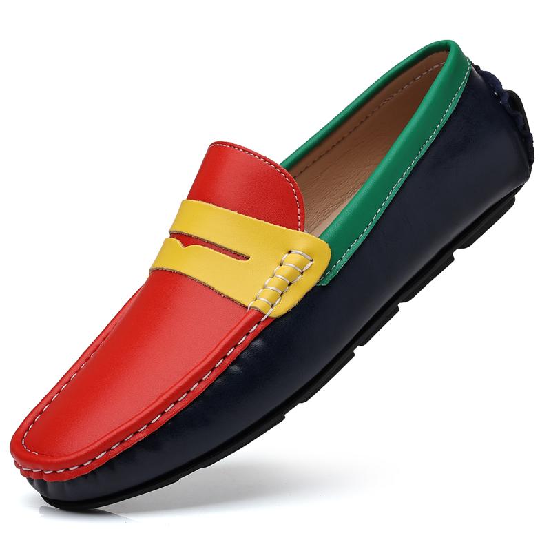 MAEDEF Scarpe Eleganti Scarpe Casual alla Moda Uomo Mocassini Lussuosi in Pelle Traspiranti Slip-on Scarpe da Barchetta da Uomo Mocassini Scarpe da Guida