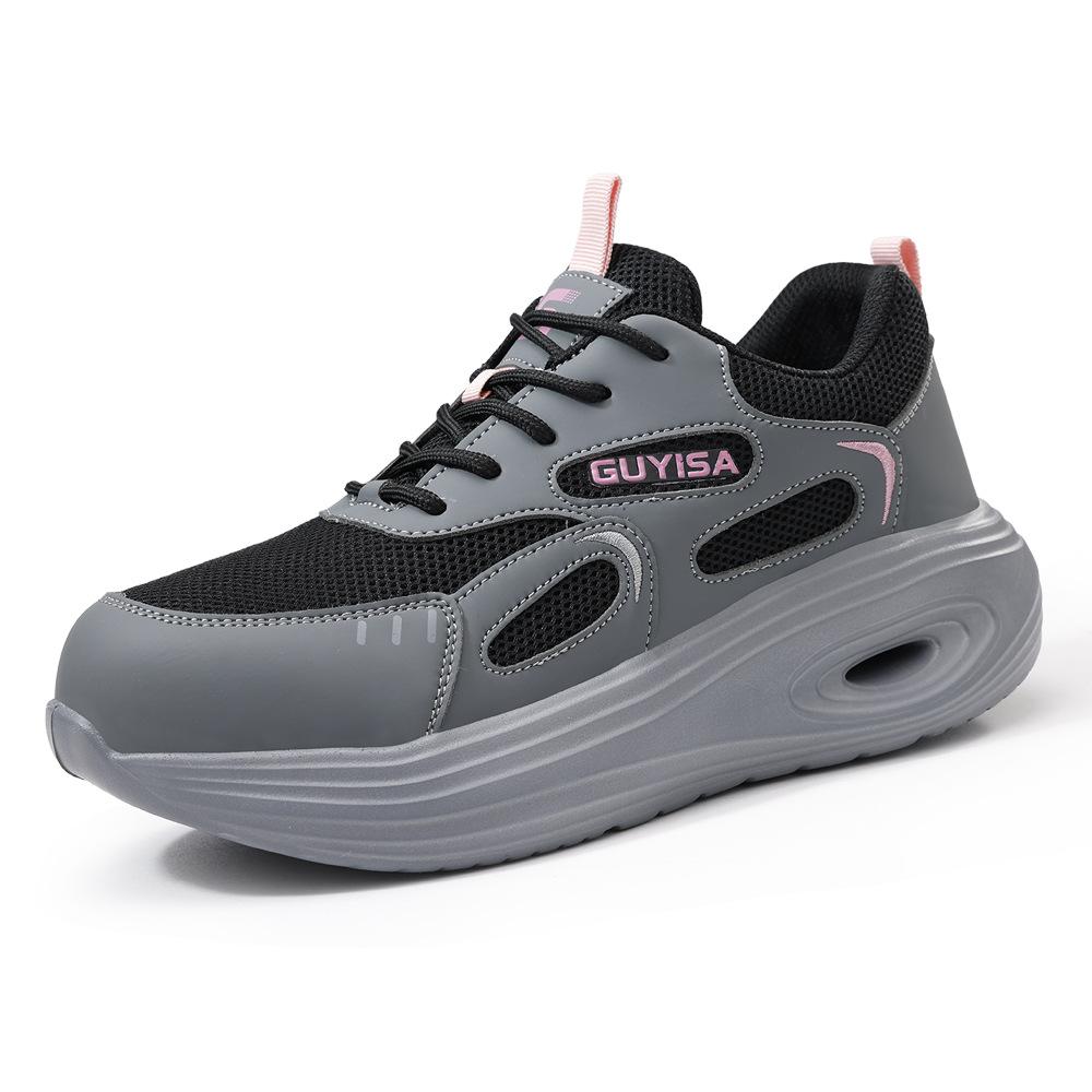 Women Safety Shoes with Breathable Steel Toe Anti Crush Anti Puncture Lightweight Comfortable Safe Summer Work Shoes