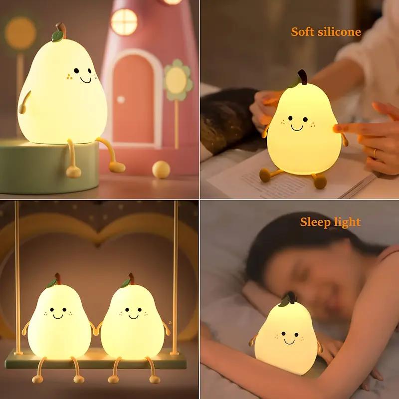 Mini Cute Water Drops Baby Stupid and Cute 7-color Touch Control Eye Care Bedroom Bedside Pat Night Light Kawaii Children's Gift
