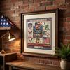 USA 250 Years Freedom Embroidery Kit with Preprinted Fabric Thread Needles and Pattern for Craft Projects