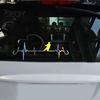 EKG-Stil Autoaufkleber Fischerei Herzschlag Aufkleber, 6,7" x 3,1" Wasserdichter Vinyl Auto Fensteraufkleber PVC Fahrzeug Grafik Dekoration, Universal