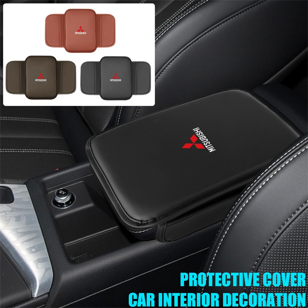 cyhk7 Car Armrest Pad Center Console Arm Rest Box Cover Protective Mat Accessories For Mitsubishi 9 Ralliart X ASX L200 Colt Outlander