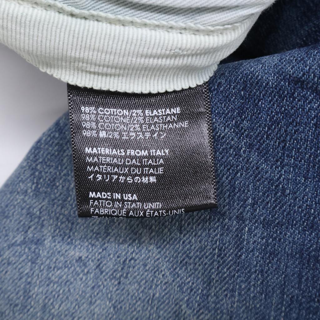 Amiri PXMD002 Stack Jean Stack Skinny Zip Fly Denimhose Unterteile 32 blauUsed