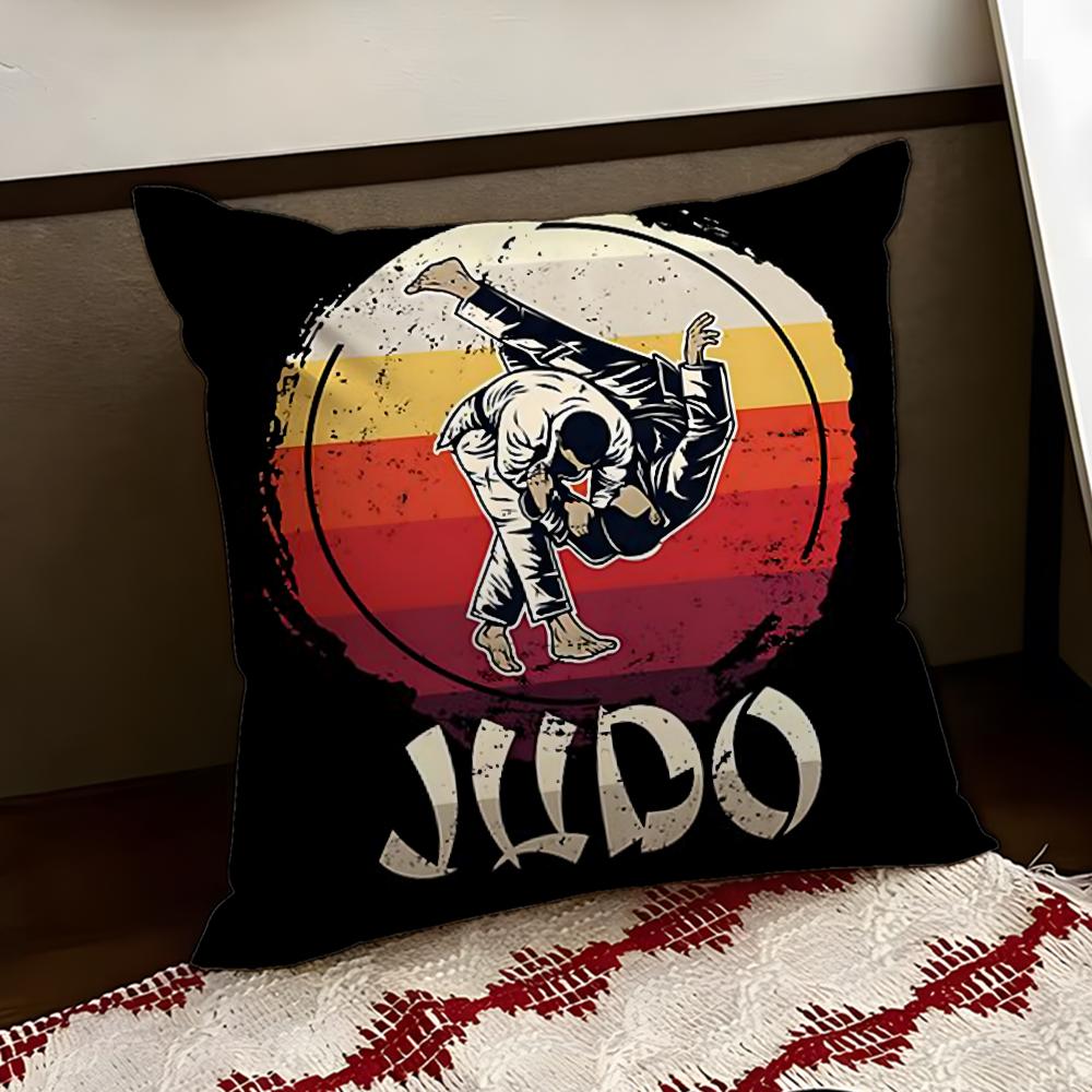 Sports Judo Martial Arts Cushion Cover Reversible Soft Durable Pillow Cover Home Car MultiScene Use for Daily Comfort