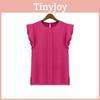 Elegant Womens Sleeveless Chiffon Tops With Timeless Design In Blue Green Red