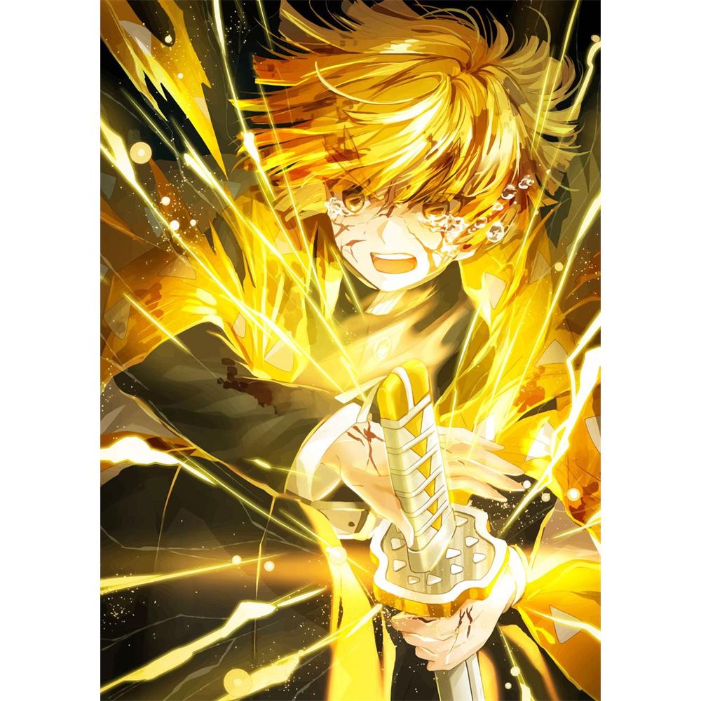 Demon Slayer Diamond Painting Ful Square Round Drills Anime Rick Mosaic Picture DIY Art Home Decoration 5D New