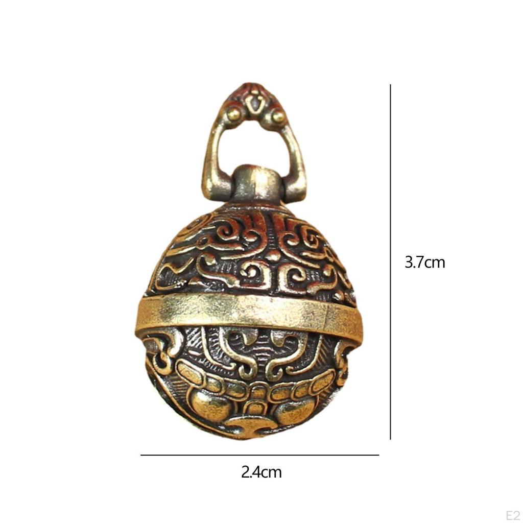 Brass Bell Pendant Handicraft Key Accessory DIY Ornament Bronze Charms Car Keychains for Patio