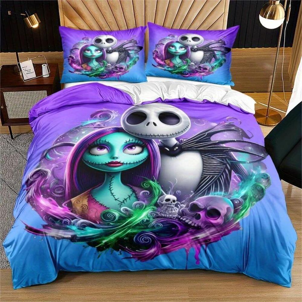 

The NightmareBefore Christmas Duvet Cover Bedroom Decoration Children Gift adult Single Double bed Large SizeZip Duvet Cover 200x200cm