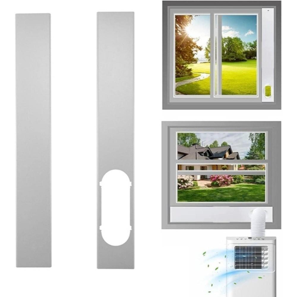 Retractable Air Conditioner Window Vent Kit AC Wind Block Seal Plate Home Sliding Window