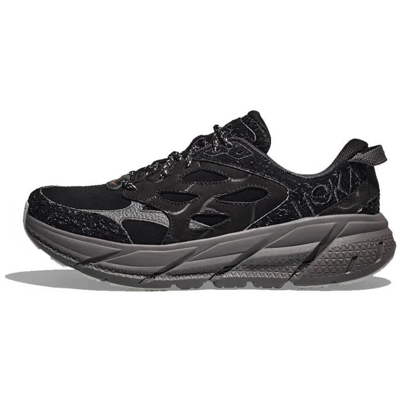 HOKA ONE ONE Clifton L Elite Terrain System Black Satellite Grey Sneakers 1150910-BCKST 42