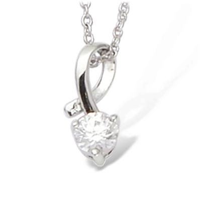 [L1800] - Silver Pendant 'Câlin' Silver-white (rhodium-plated) - 12x5 Mm