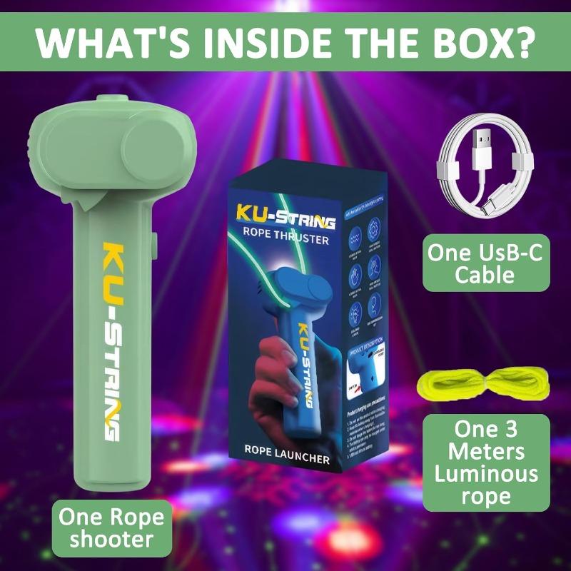 Glow in the Dark Zip String, Zip String Glow in the Dark String, Electric String Rope Launcher, Rope Launcher Toy, for Adults Birthday Party Favor
