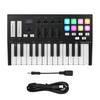 WORLDE Panda MINI II Portable 25 Key USB MIDI Keyboard Controller with 8 RGB Backlit Trigger Pads 4 Assignable Control