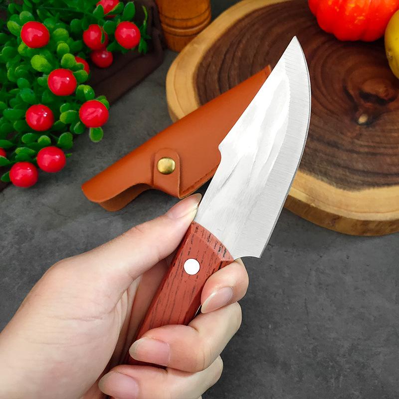 1pc Damascus Kitchen Knife, Hunting Stainless Steel Japanese Knife, 5.5 Inch Boning Knife, Butcher Meat Knife, Used For Kitchen Tools