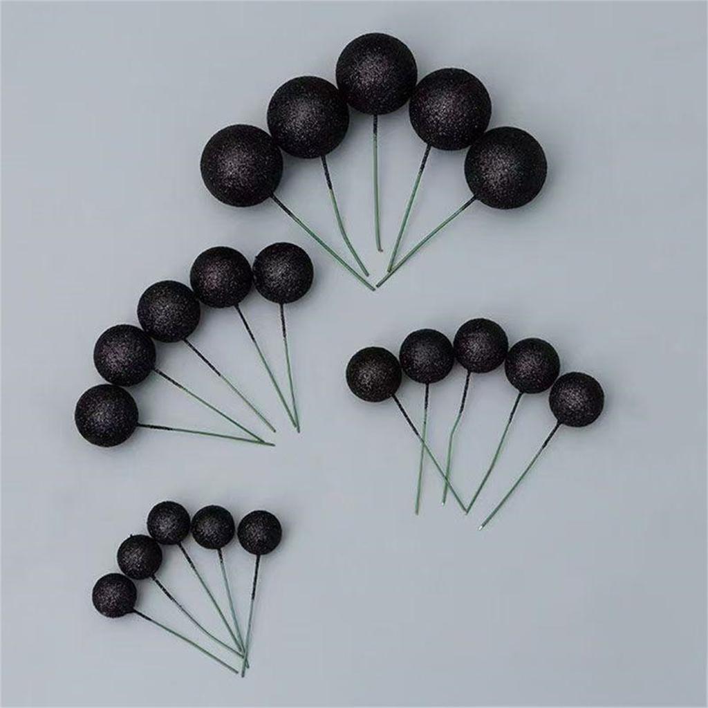 20 Pcs Cake Topper Decorations With Gold Balls On Sticks - Cake Picks For Birthday, Wedding, And Party Decorations